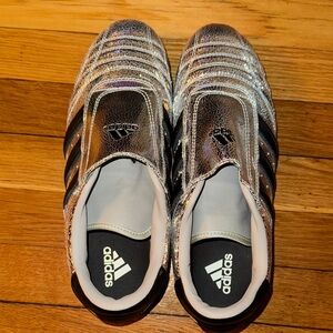 Adidas Silver and Black Taekwondo Shoes size 11